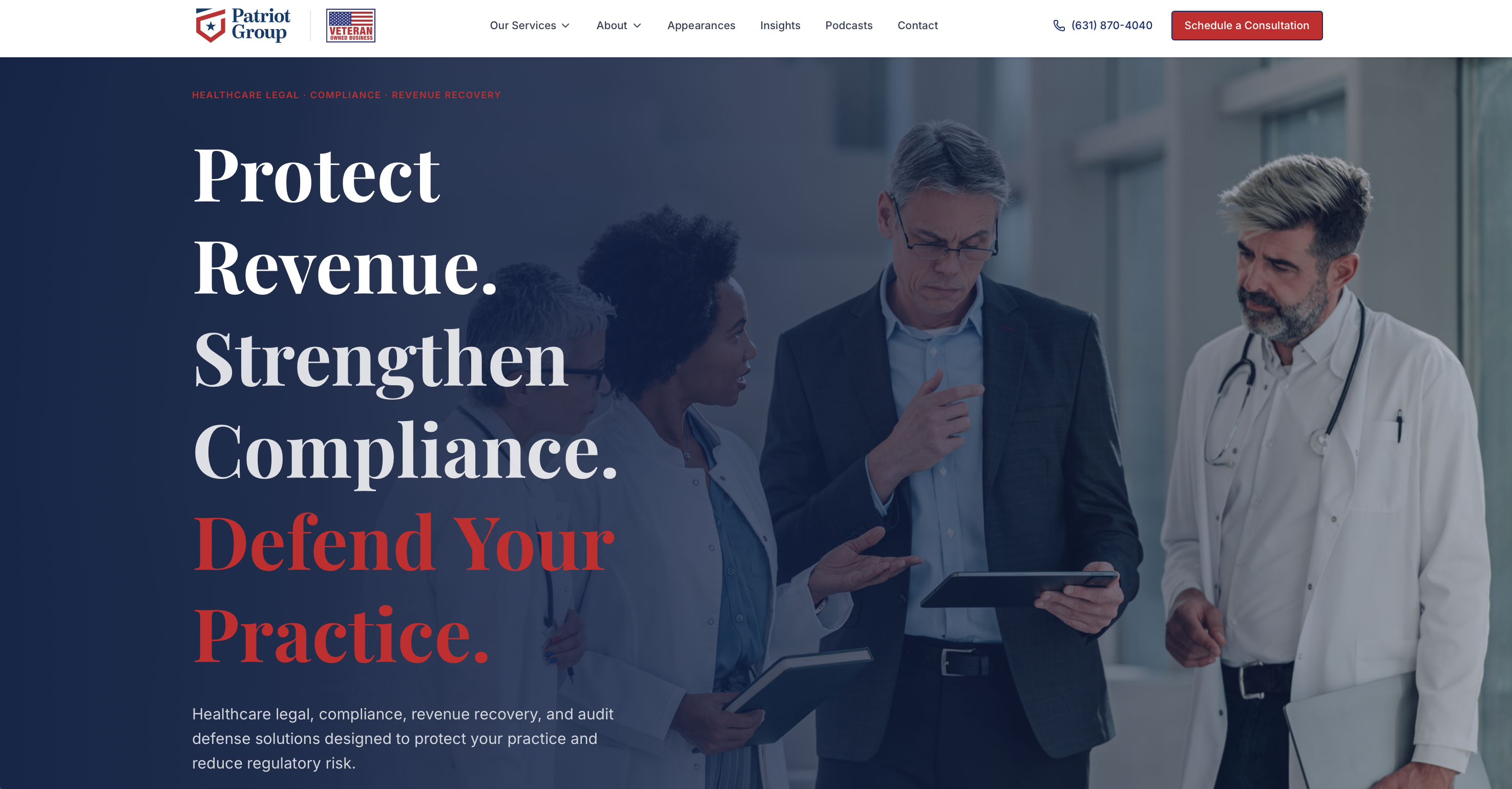 Patriot Group — Healthcare Compliance Website